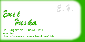 emil huska business card